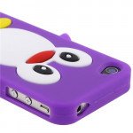 Wholesale iPhone 4S/4 3D Penguin Case  (Purple)